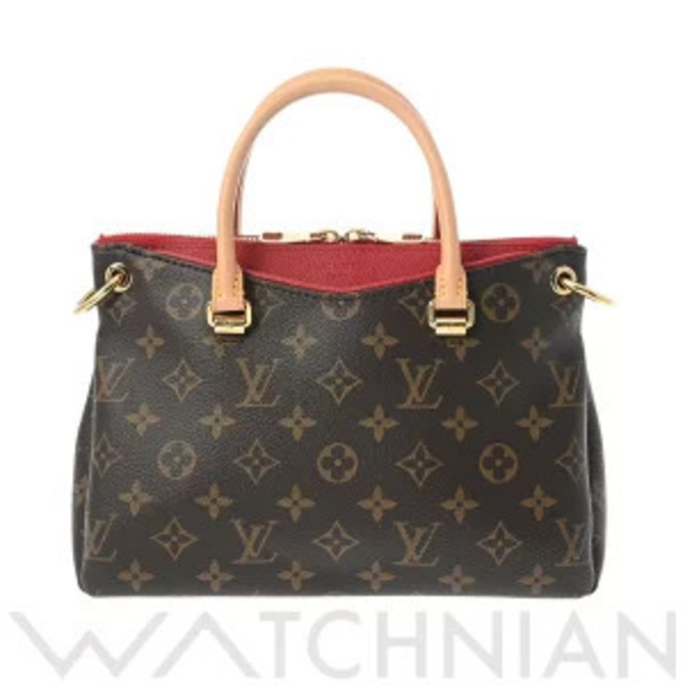 Louis Vuitton Monogram Pallas Cerise Red Canvas Handbag